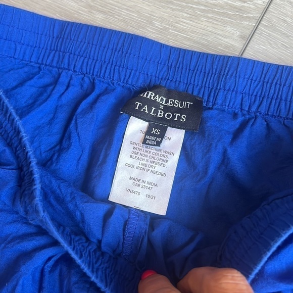 MIRACLESUIT & talbot blue crochet pull on beach pants size xs - Picture 5 of 8